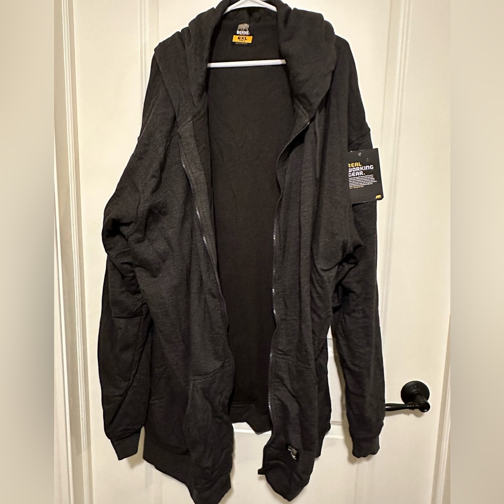 Berne Charcoal/Gray Thermal-Lined Full-Zip Sweatshirt